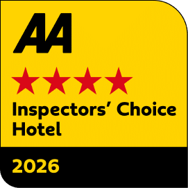 The Queensberry Hotel Website Footer Awards Logos AA Inspectors Choice Hotel 2026